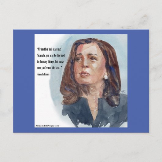 Kamala Harris 引用 ポストカード (正面)