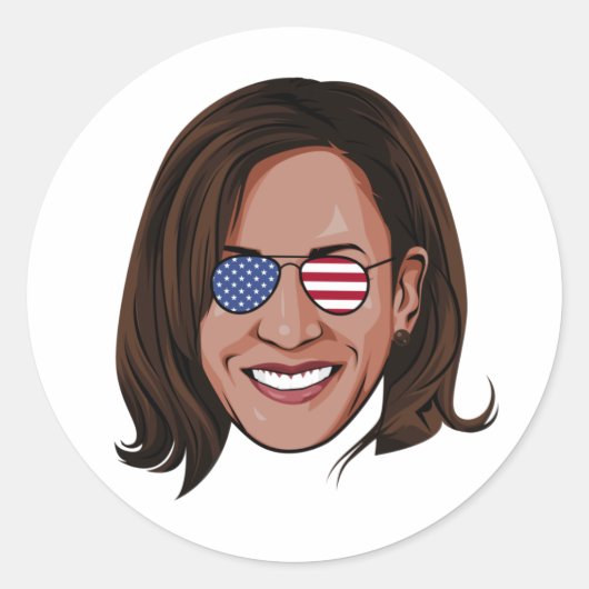 Kamala Harris – 飛行士と愛国心のヘッド ラウンドシール (正面)