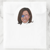 Kamala Harris – 飛行士と愛国心のヘッド ラウンドシール (バッグ)