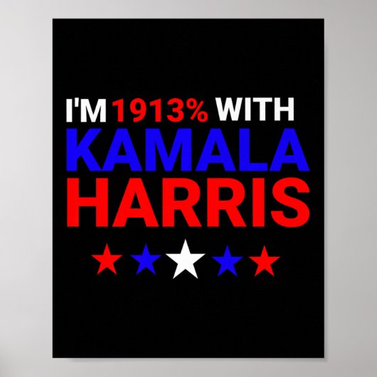 Kamala Harris 2024で1913%だ ポスター (正面)