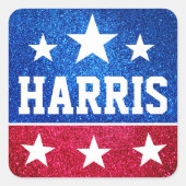 Kamala Harris 2024の進捗状況と統一をサポート スクエアシール (正面)