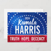 Kamala Harris 2024の進捗状況と統一をサポート ポストカード (正面/裏面)