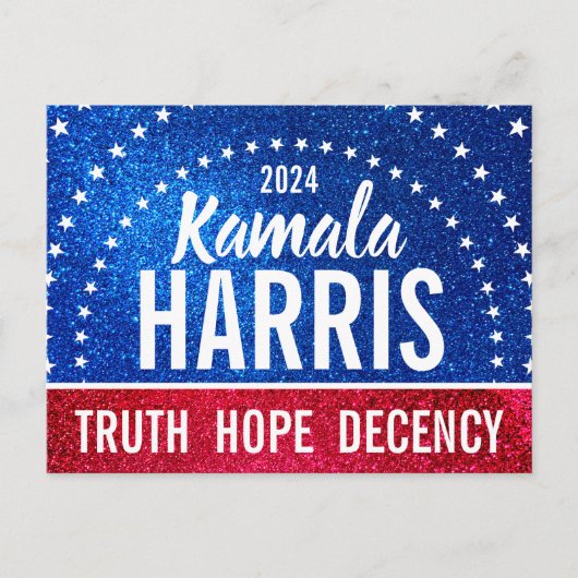 Kamala Harris 2024の進捗状況と統一をサポート ポストカード (正面)