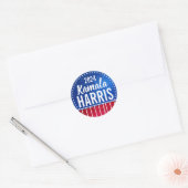 Kamala Harris 2024の進捗状況と統一をサポート ラウンドシール (封筒)