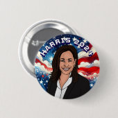 Kamala Harris 2024への投票 缶バッジ (正面&裏面)