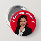 Kamala Harris 2024への投票 缶バッジ (正面&裏面)