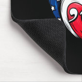 Kamala Harris 2024アメリカ国旗のハートコンマLa Pa マウスパッド (コーナー)