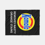 Kamala Harris 2024オレンジ色の汚れ扱いにくおもしろいを除去 フリースブランケット (正面(横))