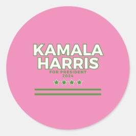 Kamala Harris 2024キャンペー大統領のン・ステッカー ラウンドシール