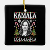 Kamala Harris 2024クリスマスコンマLaクリスマス セラミックオーナメント (正面)