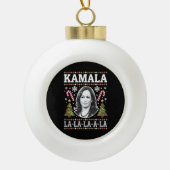 Kamala Harris 2024クリスマスコンマLaクリスマス セラミックボールオーナメント (正面)