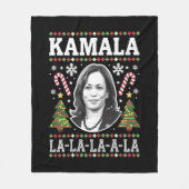 Kamala Harris 2024クリスマスコンマLaクリスマス フリースブランケット (正面)