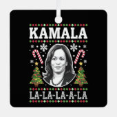 Kamala Harris 2024クリスマスコンマLaクリスマス メタルオーナメント (正面)