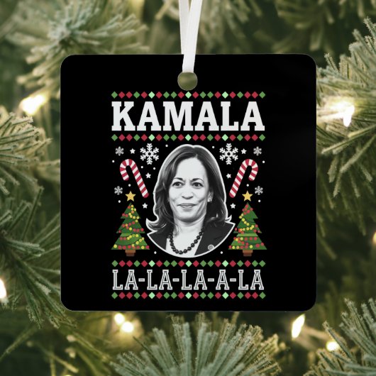 Kamala Harris 2024クリスマスコンマLaクリスマス メタルオーナメント (インサイチュ)