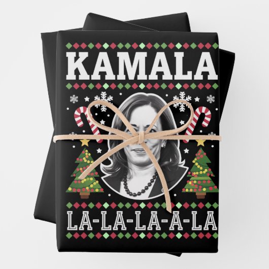 Kamala Harris 2024クリスマスコンマLaクリスマス ラッピングペーパーシート (インサイチュ)