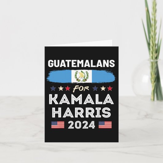 Kamala Harris 2024グアテマラ国旗のために カード (正面)