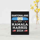 Kamala Harris 2024グアテマラ国旗のために カード (黄色い花)