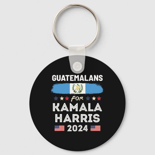 Kamala Harris 2024グアテマラ国旗のために キーホルダー (正面)