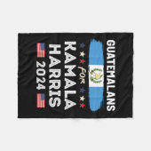 Kamala Harris 2024グアテマラ国旗のために フリースブランケット (正面(横))