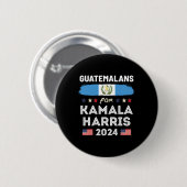 Kamala Harris 2024グアテマラ国旗のために 缶バッジ (正面&裏面)