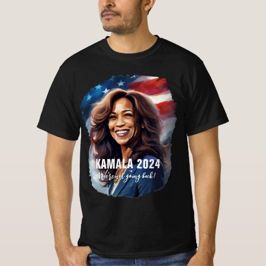 Kamala Harris 2024グラフィックモダンアートメンズ Tシャツ (正面)