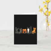 Kamala Harris 2024フェミニストのための子供のない猫の女性 カード (黄色い花)