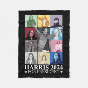 Kamala Harris 2024マダム大統領選挙民主党議員 フリースブランケット