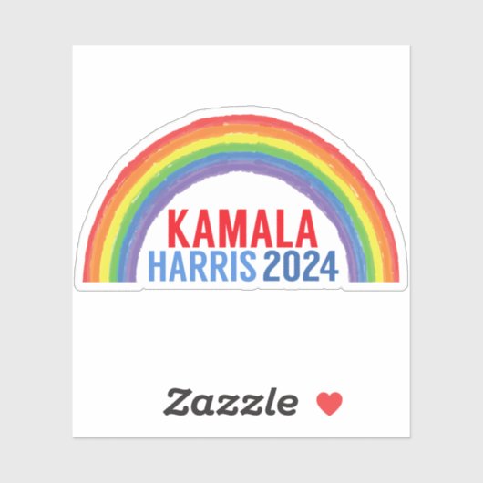 Kamala Harris 2024レインボーLGBTQノートパソコン シール (シート)