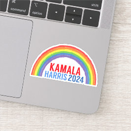 Kamala Harris 2024レインボーLGBTQノートパソコン シール