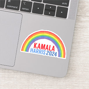 Kamala Harris 2024レインボーLGBTQノートパソコン シール