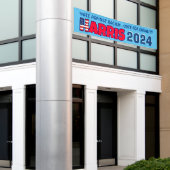 Kamala Harris 2024人種差別バナーに対する投票 横断幕 (ビルの外側)