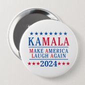 Kamala Harris 2024再びアメリカを笑わせる 缶バッジ (正面&裏面)