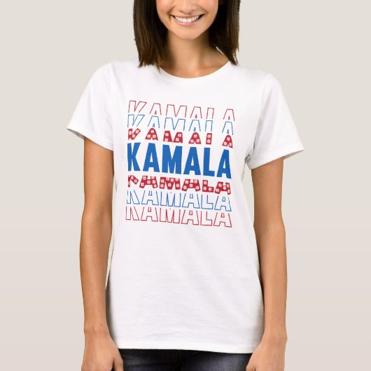 Kamala Harris 2024大統領投票Tim Walz Tシャツ (正面)