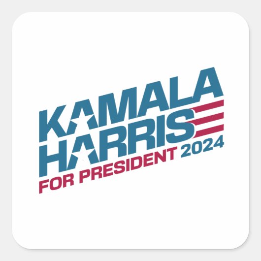 Kamala Harris 2024大統領選挙キャンペーン スクエアシール (正面)