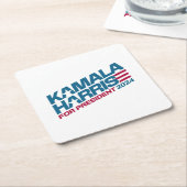 Kamala Harris 2024大統領選挙キャンペーン スクエアペーパーコースター (アングル)