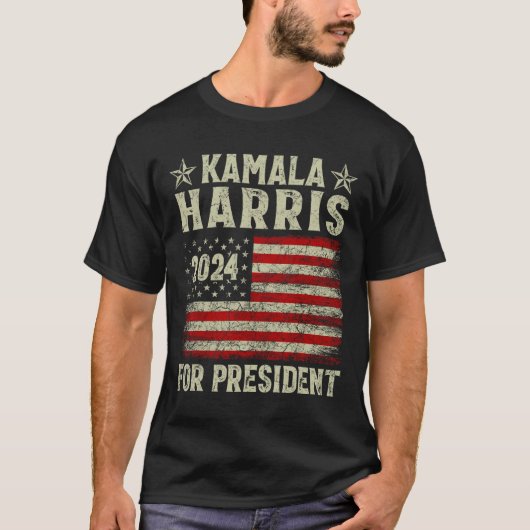 Kamala Harris 2024大統領選挙キャンペーン Tシャツ (正面)
