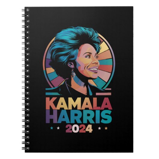 Kamala Harris 2024投票の投票で大統領に就任したカマラハリス ノートブック (正面)