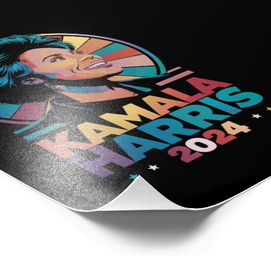 Kamala Harris 2024投票の投票で大統領に就任したカマラハリス フォトプリント (角)