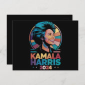 Kamala Harris 2024投票の投票で大統領に就任したカマラハリス ポストカード (正面/裏面)