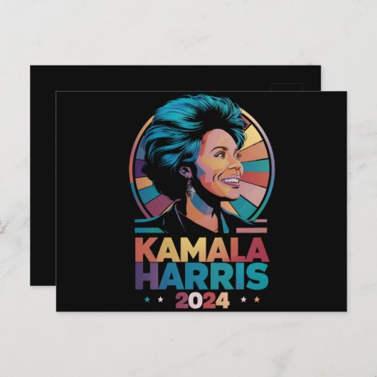 Kamala Harris 2024投票の投票で大統領に就任したカマラハリス ポストカード (正面/裏面)