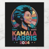 Kamala Harris 2024投票の投票で大統領に就任したカマラハリス ワインラベル (シングルラベル)