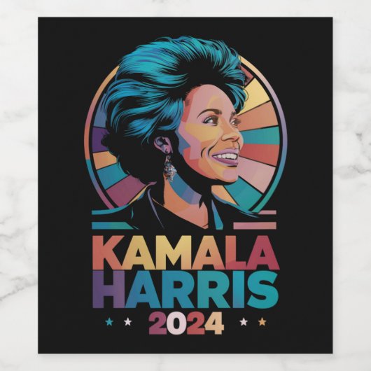 Kamala Harris 2024投票の投票で大統領に就任したカマラハリス ワインラベル (シングルラベル)