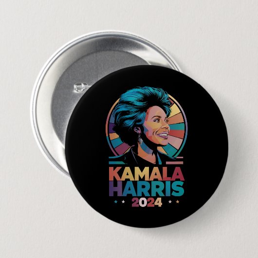 Kamala Harris 2024投票の投票で大統領に就任したカマラハリス 缶バッジ (正面&裏面)