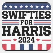 Kamala Harris 2024投票サポートのSwities スクエアシール (正面)