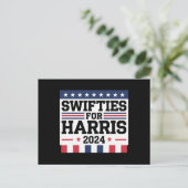 Kamala Harris 2024投票サポートのSwities ポストカード (スタンド正面)