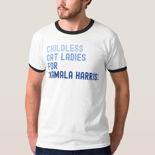 Kamala Harris 2024用の子どものいない猫レディース – Kama Tシャツ (正面)