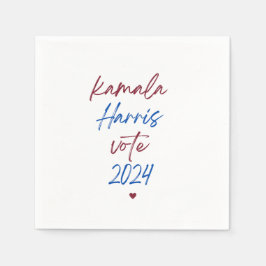 Kamala Harris 2024用ホワイトナプキンズ スタンダードカクテルナプキン