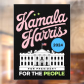 Kamala Harris 2024社会民主党投票ブルー ウィンドウサイン (シート2)