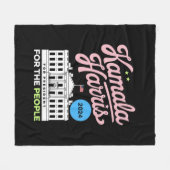 Kamala Harris 2024社会民主党投票ブルー フリースブランケット (正面(横))