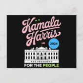 Kamala Harris 2024社会民主党投票ブルー ポストカード (正面)